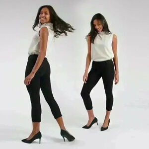 BETABRAND Classic Dress Pant Yoga Pants Crop Classic Fit Black Size XS